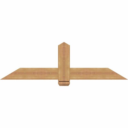 Ekena Millwork Eugene Smooth Timber Gable Bracket, Western Red Cedar, 60"W x 17"H x 1 1/2"D x 5 1/2"F, 7/12 Pitch GBW060X17X0206EUG00SWR